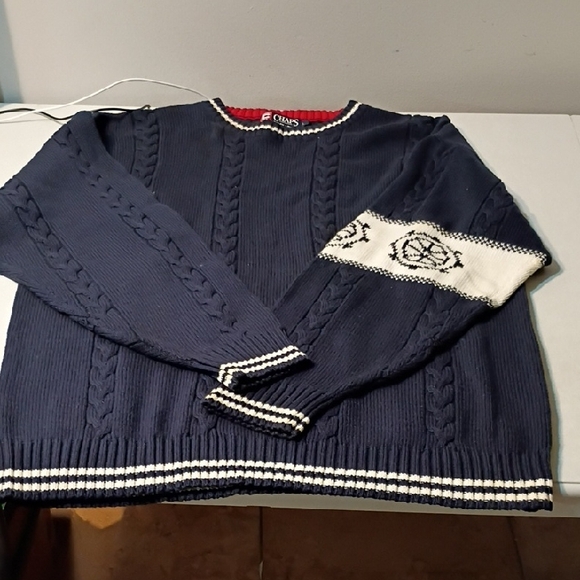Ralph Lauren Navy Sweater with White Accents